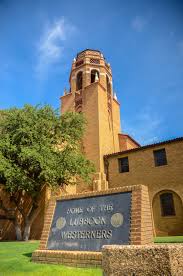 Photo of Lubbock High School featuring the belltower.