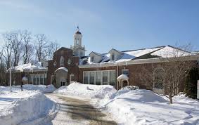 Jonathan Bourne Public Library Covered in Snow